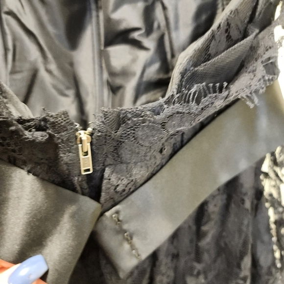 JILL STUART Cocktail Black Lace Strapples Short Dress size 2 - Picture 7 of 9